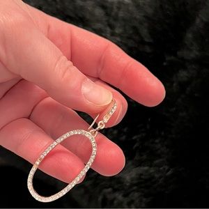 Stunning gold and diamond hanging earrings